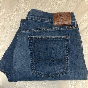 Lucky Brand Men's Dark Blue Straight Jeans